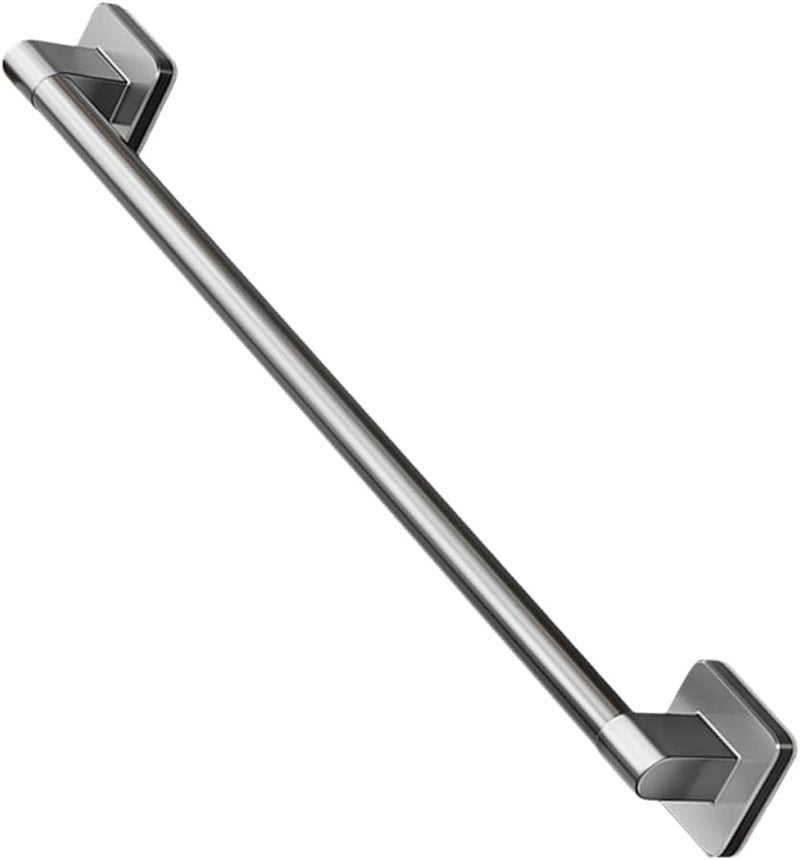 Gatuida Punch Free Bathroom Towel Holder 40Cm Gray Metal Self Adhesive No Drill Wall Mounted - Image 1